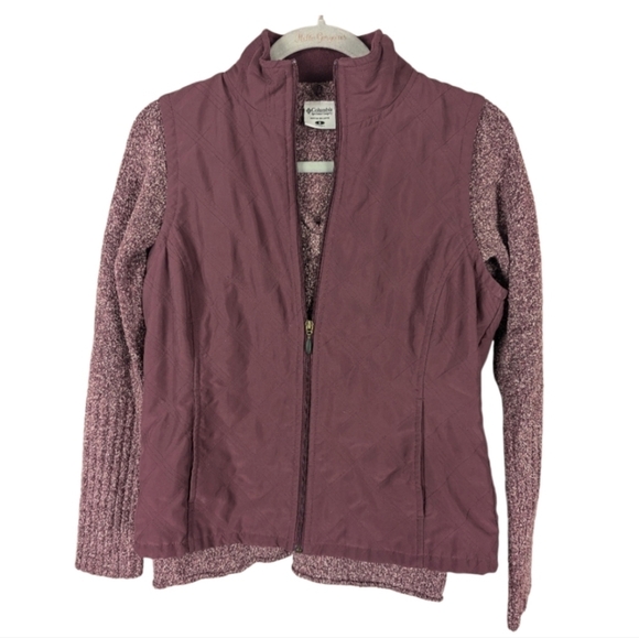 Columbia small, two piece, sweater and vest purple - Picture 1 of 8